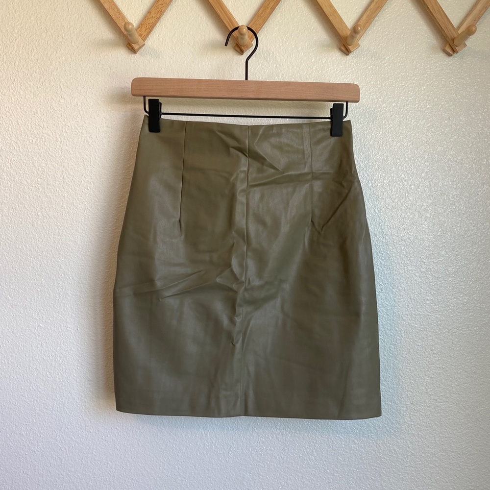 H&M faux leather skirt